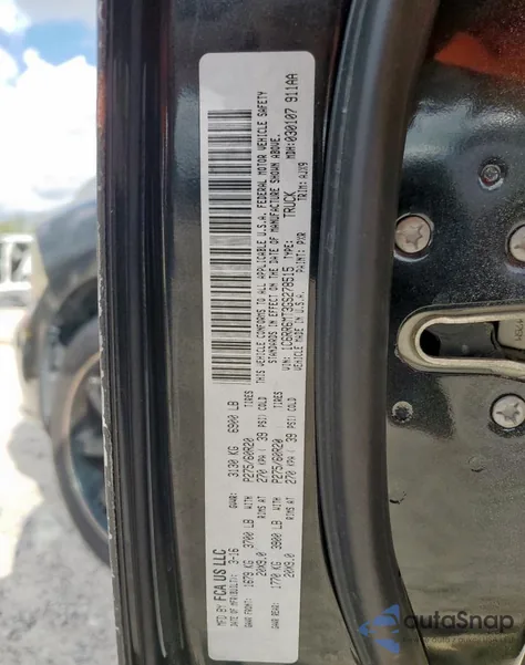 2016 Ram 1500 Sport z USA, uszkodzony, nr VIN 1C6RR6MT3GS278515